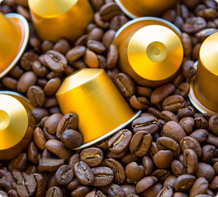 Coffee capsules 
              packaging